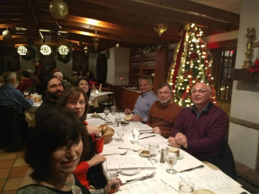 Christmas 2018 - eating at a restaurant on Christmas Eve.