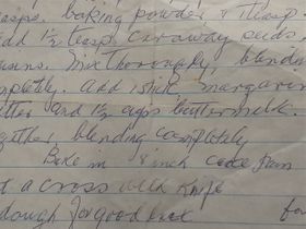 Here is her hand written recipe. I think of her every year.