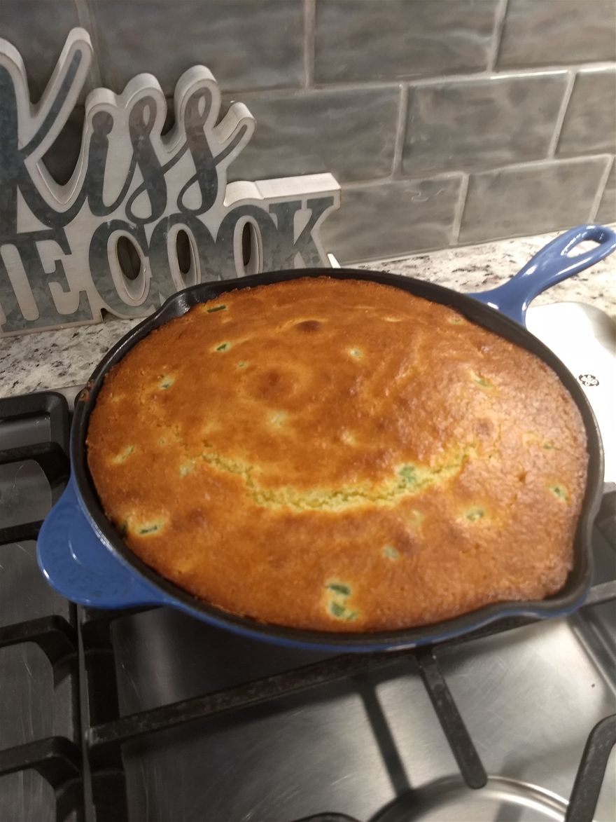 Hot cornbread out of the oven... smells heavenly