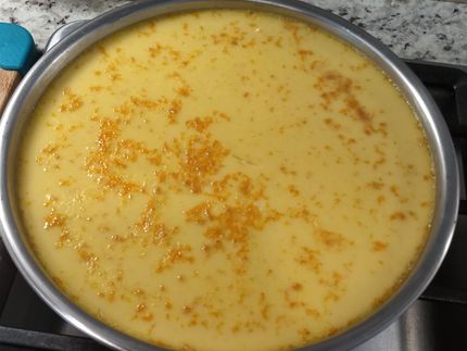 Made a Flan with orange zest. Hope it comes out ok