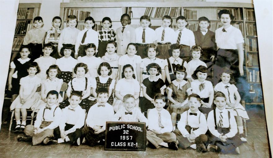 My kindergarten class - that's me in the second row, one in from the right.