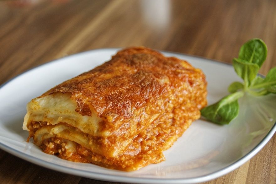 Mom's lasagna was made with fresh dough. It was soft and tender....
