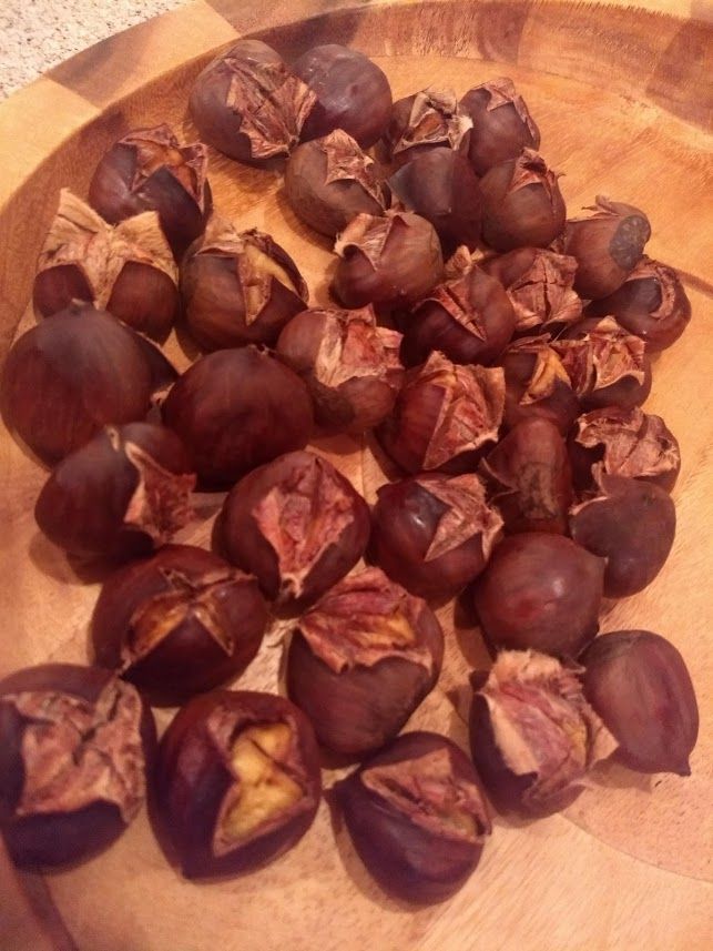 My father took great pride in how he roasted the chestnuts. They were so tender and hot....he had the magic touch!