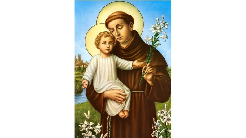 St. Anthony holding Baby Jesus.