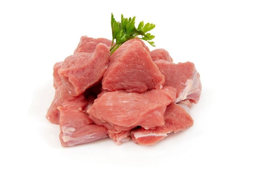 It all starts with lean fresh veal chunks.
