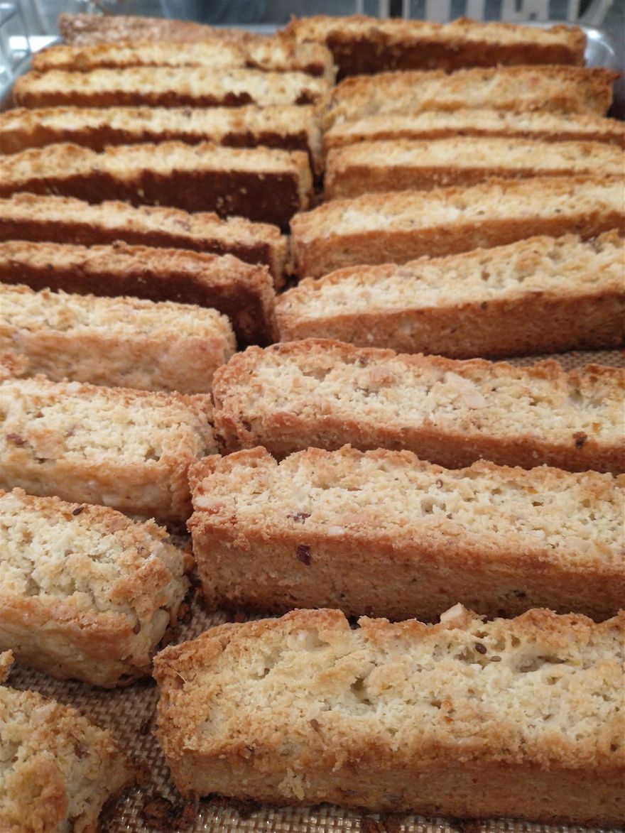 Hot out of the oven....Tuscan style biscotti