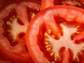 Ripe slices of tomato
